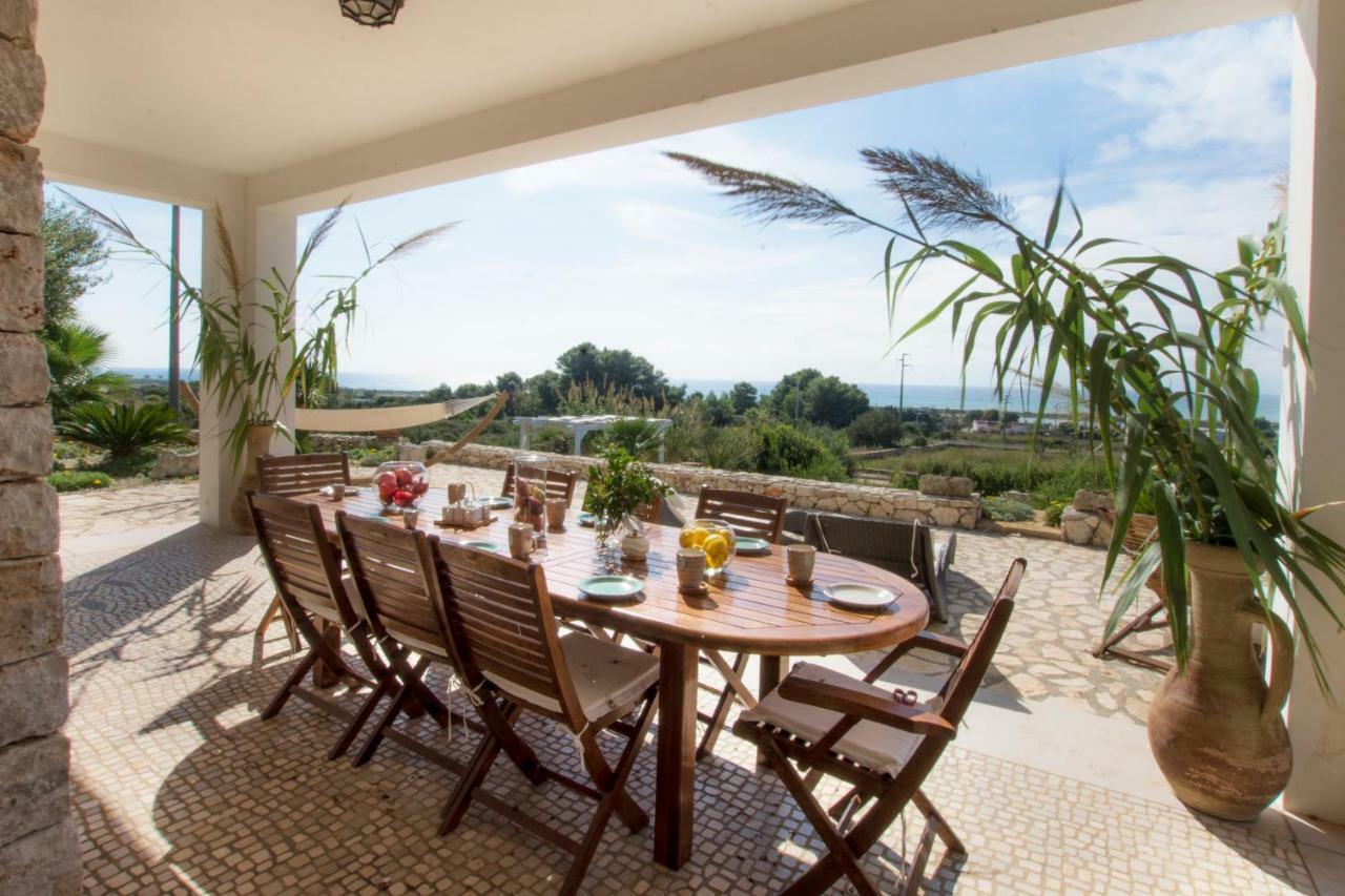 Le Gioie - Villa Macchia Mediterranea - Splendida Villa Vista Mare Immersa Nel Verde Torre Pali Exteriör bild